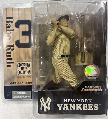 Babe Ruth New York Yankees Sepia Variant Mcfarlane Mlb Cooperstown Series 2 Nib • $49.99