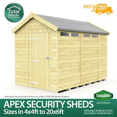 Total Sheds Apex Security Shed Pressure Treated Tanalised Timber Fast & Free Del • £770.72