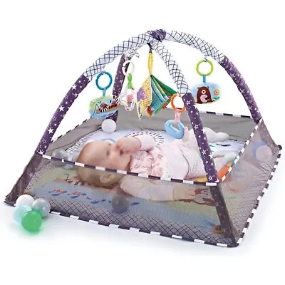 Baby Fitness Frame Crawling Play Mat Multifunction Fence Floor Toddler Activity • £19.99