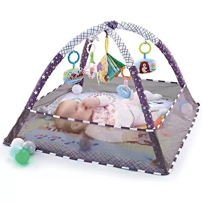 Baby Fitness Frame Crawling Play Mat Multifunction Fence Floor Toddler Activity • £19.99
