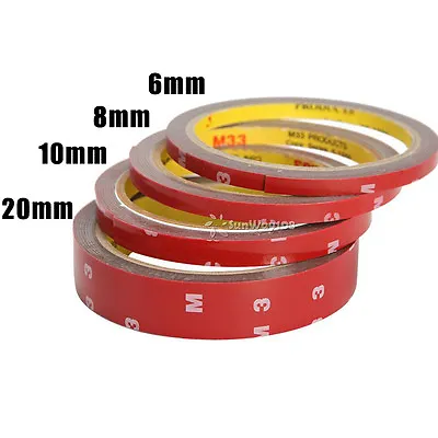 3M X 46101220 MM Vehicle Double Sided Sticker Car Adhesive Acrylic Foam Tape • £4.79