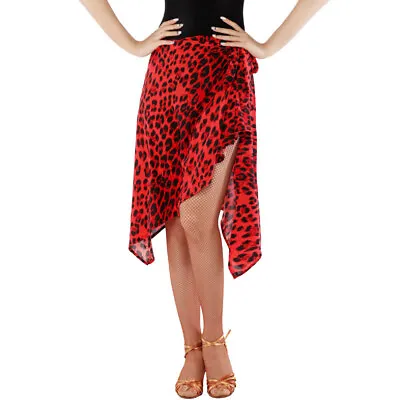 Women Hip Scarf Hem Ballroom Latin Salsa Tango Dance Wrap Wear Skirt One Size • $17.99