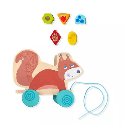 HABA Pulling Squirrel Wooden Shape Sorter And Pull Toy • $34.99