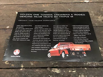 Holden One Tonner Crewman Rodeo Rear Trays Sales Brochure Genuine 2004 • $15