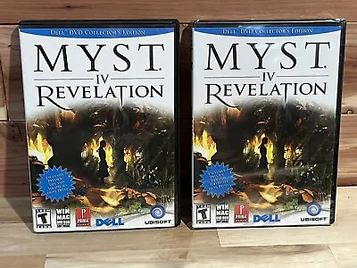 PC Game Lot Of 2 Myst IV Revelation Dell DVD Collector’s Edition (1 New & 1 NM) • $27.17