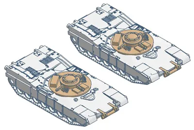 Micro-Trains MTL N-Scale M1 Abrams Tank 2-packs M1 Panther Mine Clearing Vehicle • $22.19