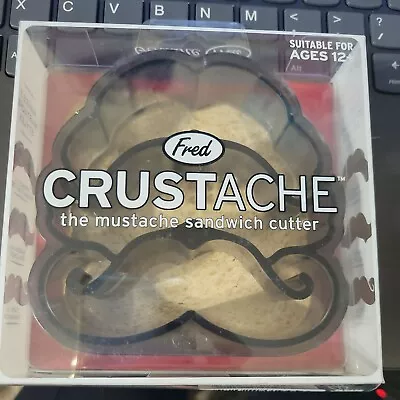 Fred CRUSTACHE Mustache Shaped Crust Cutter. 3 Mustache Shaped Sandwiches • $2.99