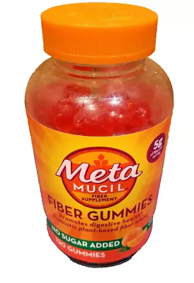 Metamucil Fiber Supplement Gummies Sugar Free Orange Flavor 120 08/2025 • $22.99