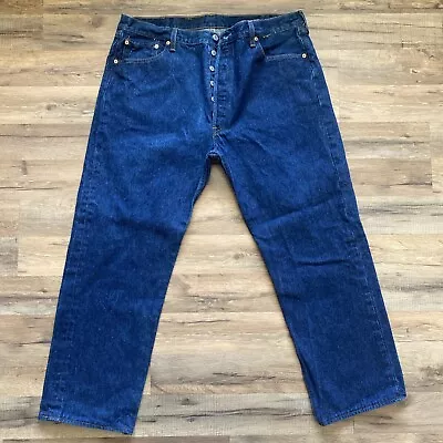 Vintage 90s Mens Levis 501 XX  Button Fly Blue Denim Jeans Made In USA 42x34 EUC • $69.97
