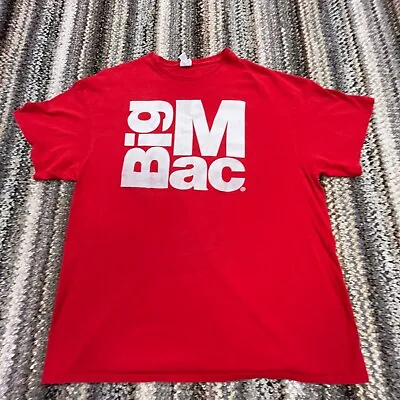 Vintage Mc Donalds Shirt Men XXL 2XL Red Tee Big Mac Fast Food Restaurant Y2K • $29.91