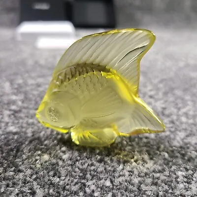 Lalique Crystal (Brand New) Fish Sculpture Colour & Code : YELLOW 3002400 • £74.99