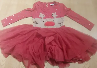 Next Baby Girls  Beautiful Rudolph Red Nose Tutu Dress L/s Age 9-12 Months • £3