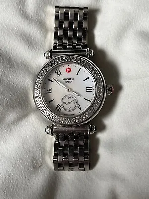 Michele Caber Watch Stainless Steel & Diamonds MW16A01A2025 MSRP $1895 • $900