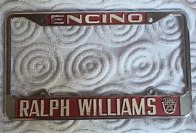 Rare Ralph Williams Ford License Plate Frame Encino Calif Fairlane Mustang GT FE • $174.99