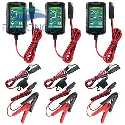 Car Automatic Motorcycle Battery Charger Maintainer Trickle 6V 12V 1.5A  3 Pack • $52.06