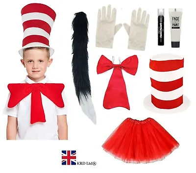 CRAZY CAT COSTUME ACCESSORIES World Book Day Week In The Striped Fancy Dress UK • £5.69