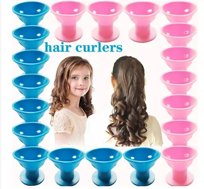 £2.99 • Buy 20/40PC Magic Silicone Rollers No Heat DIY Hair Curlers Clip Care Heatless Soft