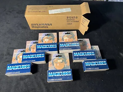 $50 • Buy Lot Of 21 SYLVANIA Magicubes MAGIC CUBES 110 X-Type Camera Blue DOT FLASHES NOS