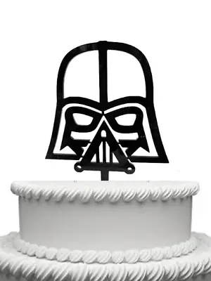 Star Wars Darth Vader Black Gloss Acrylic Cake Topper • £8.99