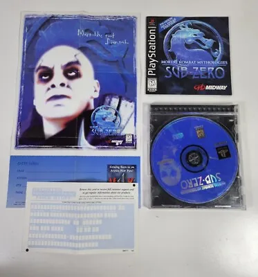 Mortal Kombat Mythologies: Sub Zero PS1 W/ Quan Chi POSTER UNCUT Complete RARE • $150