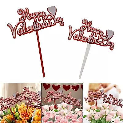 12 Pieces Valentine's Day Cake Toppers For Anniversary Engagement Wedding • $13.42