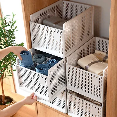 Stackable Wardrobe Drawer Units Clothes Closet Storage Basket Organizer Boxes UK • £6.94