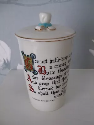 W H Goss Crested China Large Beaker With Verse • £10