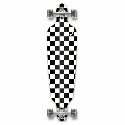 $62.99 • Buy Yocaher Drop Through Longboard Complete - Checker White