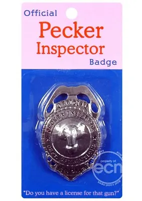 Pecker Inspector Badge Novelty Gag Gift Bachelorette Bachelor Party Favor Games • $9.25