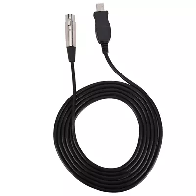 Mic Link Adapter Cord XLR Female To USB MIC Link Black Cable Line GF0 • £10.84