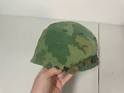 Original US Vietnam Era M1 Helmet With Mitchell Pattern Cover & Liner (WW2 Era) • $200