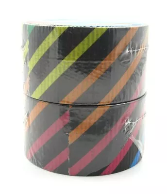 Lots Of 2 Scotch Neon Stripes Duct Tape 1.88 IN X 10 YD   • $8.42