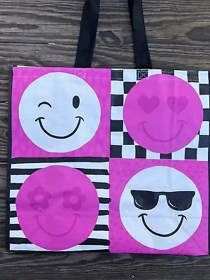 TJMAXX Large Shopping Tote Bag COLORFUL EMOJI 😎 Reusable Eco Friendly • $4.98