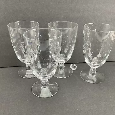 Set Of 4 Vintage Fostoria Spinet Clear Iced Tea Glasses Goblets 5 7/8  • $34.89