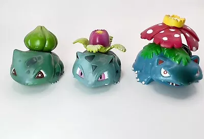 Vintage Pokémon Tomy 2” Bulbasaur Ivysaur Venusaur Toy Lot Of 3 Auldey • $18