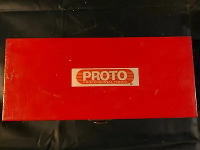 Vintage Proto Medium Red Metal Tool Box 10.5 X 4.5  X 1-5/8  Box Only! Set 5299! • $12