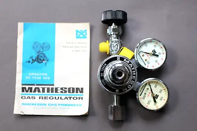 MATHESON MODEL 3320 GAS REGULATOR With Instruction Manual Vintage Item • $23