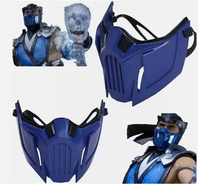 Game Cosplay Costume Prop Mortal Kombat 11 Sub-Zero Half Face Mask Resin Prop • $30.58