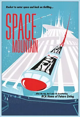 Disney’s Space Mountain Ride - Vintage Poster • $19.95