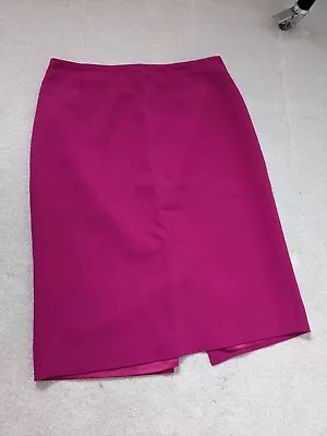 Hobbs UK12 Magenta Pencil Skirt Bodycon Zip Back • £12.99