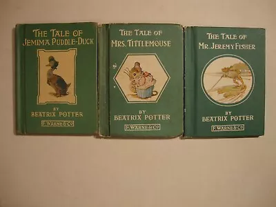 3 Tales Beatrix Potter - F. Warne & Co. Vintage HC/TITTLEMOUSEJEMINA PUDDLE DUC • $16