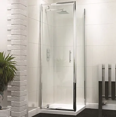 760mm 5mm Pivot Shower Door (Door Only) Chrome Handle Profile • £69