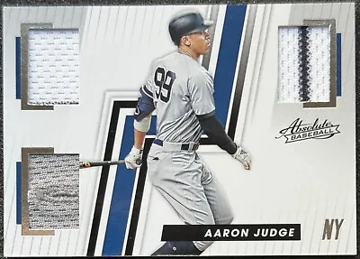 2019 Absolute TRIPLE MEMORABILIA W/Button Hole + Pinstripe -RARE- Aaron Judge • $69.99