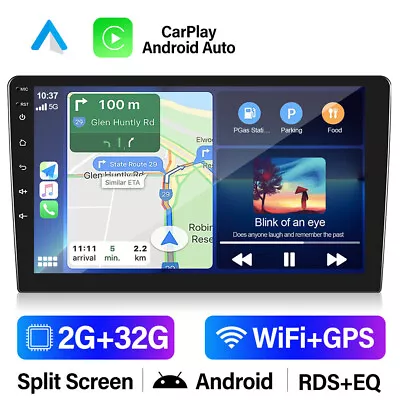 9  Car Stereo Radio Double 2 DIN Apple Carplay Android 13.0 BT Navi WIFI 2G+64G • £59.99