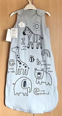 BNWT Boys Sleep Bag Size 6-12 Months 1 Tog Blue Animals • £8.99