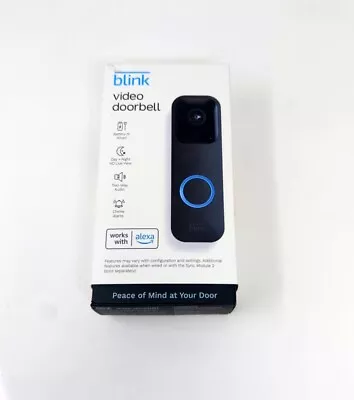 Blink Video Doorbell BDM00200U 1080p HD WiFi Wired Or Wireless - Open Box • $33.99