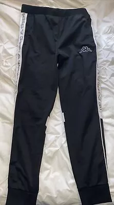 Kappa Tracksuit Jogger Bottoms Black And White Cuff Leg UK Size Small S New Tags • £20