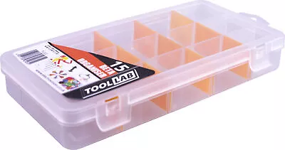 £4.99 • Buy 15 Compartment 8  Beta Organiser Storage Box For Small Parts,DIY, Crafts, Home