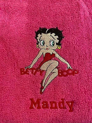 £22 • Buy Personalised Embroidered Betty Boop Bath Towel 13 Colours  Name & Gift Wrapped 