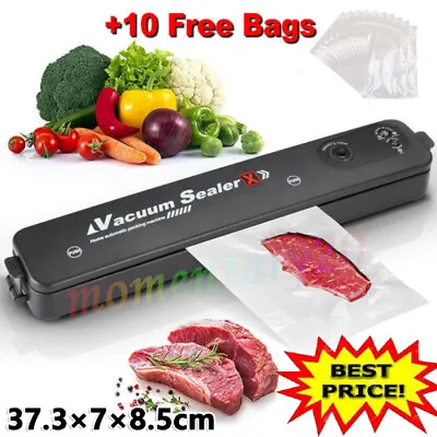 Vacuum Food Sealer Automatic Manual.Sealer Dry Wet Pack Machine And Vac 10Bags - • £11.39